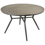 Τραπεζαρία Appa-Moly σετ 5τεμ Pakoworld Αλουμίνιο και Plywood σε Ανθρακί Απόχρωση Φ120x74εκ