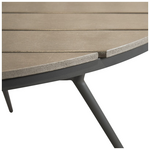 Τραπεζαρία Appa-Moly σετ 5τεμ Pakoworld Αλουμίνιο και Plywood σε Ανθρακί Απόχρωση Φ120x74εκ