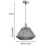 Φωτιστικό Οροφής Μονόφωτο Ligua Pakoworld Μέταλλο-Σχοινί σε Φυσική Απόχρωση Φ30x22εκ