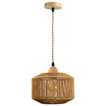 Φωτιστικό Οροφής Μονόφωτο Siang Pakoworld Μέταλλο-Σχοινί σε Φυσική Απόχρωση Φ25x20εκ