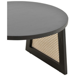 Τραπέζι Tamarind Pakoworld Ξύλο Mango-Φυσικό Rattan σε Μαύρη Απόχρωση Φ65x40εκ