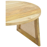 Τραπέζι Tamarind Pakoworld Ξύλο Mango-Φυσικό Rattan σε Φυσική Απόχρωση Φ65x40εκ
