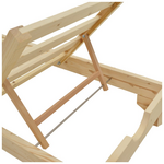 Ξαπλώστρα Fendy Pakoworld Ξύλο Ελάτου σε Φυσική Απόχρωση 71.5x200x24εκ