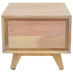 Κομοδίνο Emira Pakoworld Μασίφ Ακακίας σε Φυσική Απόχρωση 40x40x35εκ