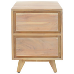 Κομοδίνο Emira Pakoworld Μασίφ Ακακίας σε Φυσική Απόχρωση 40x40x54εκ