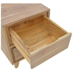 Κομοδίνο Emira Pakoworld Μασίφ Ακακίας σε Φυσική Απόχρωση 40x40x54εκ