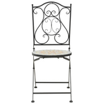 Τραπεζαρία Sellis Pakoworld σετ 3τεμ Μωσαικό-Μέταλλο Μαύρο