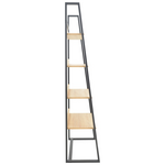 Βιβλιοθήκη Ryder Pakoworld σε oak-Μαύρη Απόχρωση 75x36x185εκ