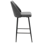 Σκαμπό Μπαρ Inflame Pakoworld pu Ανθρακί-Μέταλλο Μαύρο