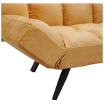 Καναπές - Κρεβάτι 3θέσιος Freddo Pakoworld σε Μουσταρδί Βελούδο 181x81x86εκ