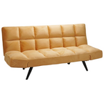 Καναπές - Κρεβάτι 3θέσιος Freddo Pakoworld σε Μουσταρδί Βελούδο 181x81x86εκ