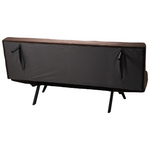 Καναπές - Κρεβάτι 3θέσιος Freddo Pakoworld Βελούδο Καφέ 181x81x86εκ