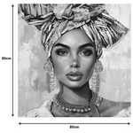 Πίνακας σε Καμβά Turban ι Inart 80x3x80εκ