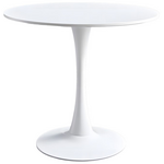 Τραπεζαρία Elijah-Aurora i Pakoworld σετ 3τεμ pp σε Λευκή Απόχρωση με Φυσικό Πόδι Φ60x74εκ