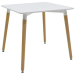 Τραπεζαρία Natali-Gaston Pakoworld σετ 3τεμ σε Λευκή Απόχρωση 80x80x76εκ