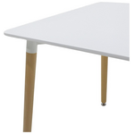 Τραπεζαρία Natali-Gaston Pakoworld σετ 3τεμ σε Λευκή Απόχρωση 80x80x76εκ