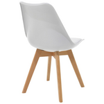 Τραπεζαρία Manka-Gaston Pakoworld σετ 5τεμ σε Λευκή Απόχρωση 110x80x77εκ