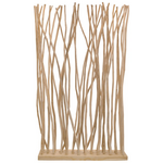 Διακοσμητικό Δαπέδου Barbin Pakoworld Teak-Suar Ξύλο σε Φυσική Απόχρωση 120x25x200εκ