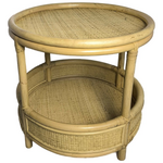 Βοηθητικό Τραπέζι Moody Pakoworld pe Rattan σε Φυσική Απόχρωση Φ55x51εκ