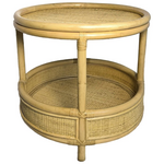 Βοηθητικό Τραπέζι Moody Pakoworld pe Rattan σε Φυσική Απόχρωση Φ55x51εκ