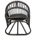 Πολυθρόνα Tromso Paakoworld pe Rattan σε Μαύρη Απόχρωση με Μαύρο Μαξιλάρι 80x85x98εκ