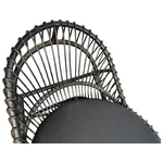 Πολυθρόνα Tromso Paakoworld pe Rattan σε Μαύρη Απόχρωση με Μαύρο Μαξιλάρι 80x85x98εκ