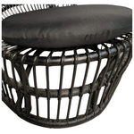 Πολυθρόνα Tromso Paakoworld pe Rattan σε Μαύρη Απόχρωση με Μαύρο Μαξιλάρι 80x85x98εκ