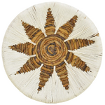 Διακοσμητικό Τοίχου Circy Inart σετ 3 τεμ Ψάθα σε Λευκή-Μπεζ Απόχρωση