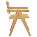 Πολυθρόνα Winslow Pakoworld Φυσικό Rubberwood 52x59x79εκ