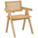 Πολυθρόνα Winslow Pakoworld Φυσικό Rubberwood 52x59x79εκ