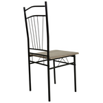 Τραπεζαρία Roza ii Pakoworld σετ 5τμχ mdf σε Γκρι Απόχρωση με Γκρι Μεταλλικά Πόδια 110x60x74εκ