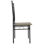 Τραπεζαρία Roza ii Pakoworld σετ 5τμχ mdf σε Γκρι Απόχρωση με Γκρι Μεταλλικά Πόδια 110x60x74εκ