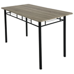 Τραπεζαρία Roza ii Pakoworld σετ 5τμχ mdf σε Γκρι Απόχρωση με Γκρι Μεταλλικά Πόδια 110x60x74εκ