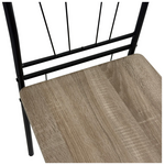 Τραπεζαρία Roza ii Pakoworld σετ 5τμχ mdf σε Γκρι Απόχρωση με Γκρι Μεταλλικά Πόδια 110x60x74εκ