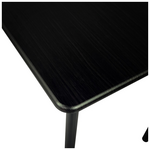 Τραπεζαρία Roza ii Pakoworld σετ 5τμχ mdf σε Μαύρη Απόχρωση με Μαύρα Μεταλλικά Πόδια 110x60x74εκ