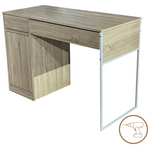 Γραφείο Εργασίας Kantor Pakoworld σε Φυσική Απόχρωση με Λευκό Μεταλλικό Πόδι 110x50x76εκ