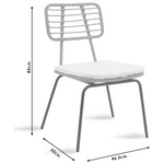 Τραπεζαρία Naoki - Kliton σετ 3τεμ Pakoworld Ανθρακί Αλουμίνιο και Μέταλλο σε Μαύρη Απόχρωση 80x80x74εκ