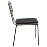 Τραπεζαρία Naoki - Kliton σετ 3τεμ Pakoworld Ανθρακί Αλουμίνιο και Μέταλλο σε Μαύρη Απόχρωση 80x80x74εκ