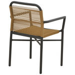 Τραπεζαρία Kliton-Clutch σετ 3τεμ Pakoworld  Αλουμίνιο σε Ανθρακί Απόχρωση 80x80x74εκ