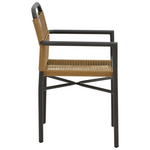 Τραπεζαρία Kliton-Clutch σετ 3τεμ Pakoworld  Αλουμίνιο σε Ανθρακί Απόχρωση 80x80x74εκ