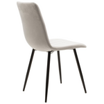 Τραπεζαρία Natali-Noor Pakoworld σετ 5τεμ  mdf Μαύρο-Γκρι-Πόδια Φυσικό 120x80x76εκ