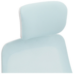 Καρέκλα Γραφείου Peja Pakoworld Mesh Ύφασμα Σιελ-Σκελετός Λευκό 58x60x107-117εκ