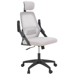 Καρέκλα Γραφείου Peja Pakoworld Mesh Ύφασμα Γκρι-Μπεζ με Μαύρο Σκελετό 58x60x107-117εκ