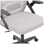 Καρέκλα Γραφείου Peja Pakoworld Mesh Ύφασμα Γκρι-Μπεζ με Μαύρο Σκελετό 58x60x107-117εκ