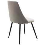 Τραπεζαρία Gustas-Giselle Pakoworld σετ 5τεμ Λευκό Μαρμάρου Sintered Stone-Βελούδο Γκρι 120x60x75εκ