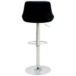 Σκαμπό Μπαρ Boronez Pakoworld Πτυσσόμενο Μαύρο pu-Βάση Χρωμίου 47x49x112εκ