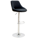 Σκαμπό Μπαρ Boronez Pakoworld Πτυσσόμενο Μαύρο pu-Βάση Χρωμίου 47x49x112εκ