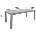 Τραπέζι Vocaly Pakoworld Teak Ξύλο σε Φυσική Απόχρωση 200x100x75εκ