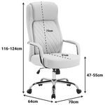 Καρέκλα Γραφείου Διευθυντή Rianda Pakoworld pu σε Μαύρη Απόχρωση 70x64x116-124εκ