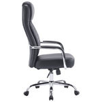 Καρέκλα Γραφείου Διευθυντή Venza Pakoworld pu σε Μαύρη Απόχρωση 70x65x117-124εκ